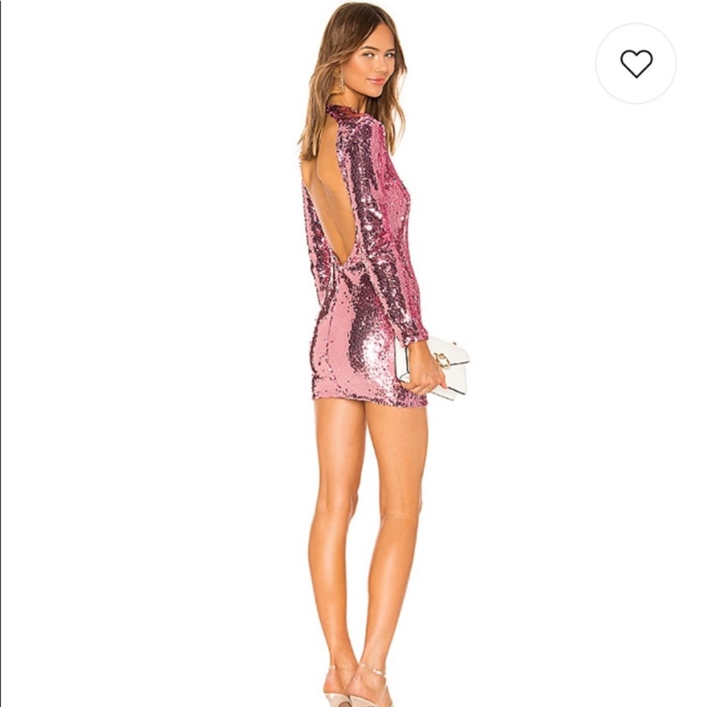 Superdown Pink Sequin Mini Dress